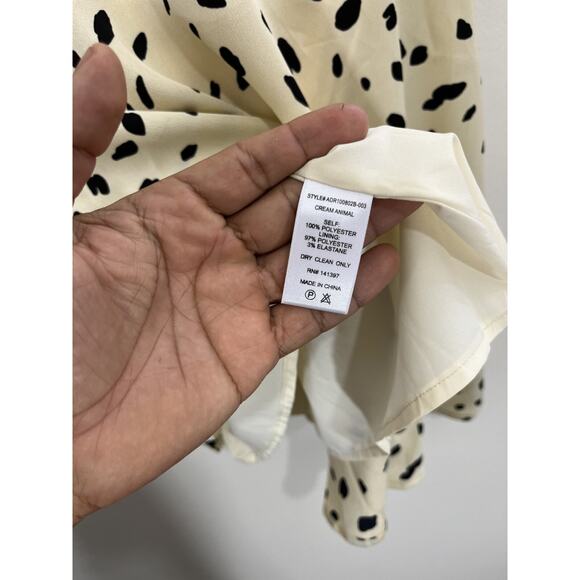 Y2K ASTR The Label Strappy Cowl Neck Satin Slip Mini Dress S Fairy 90s Spotted - Picture 6 of 13